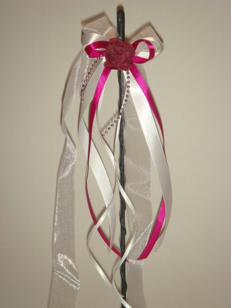 Antennenschleifen " Zoe " zur Hochzeit SCH0035 im 10er Set - weiss, beere, magenta