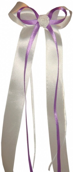 Antennenschleifen zur Hochzeit " Emily " SCH0038 im 10er Set - weiß, flieder