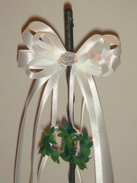 Antennenschleifen zur Hochzeit " Vivien " SCH0040 im 10er Set - weiss, silber