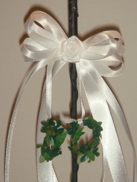 Antennenschleifen zur Hochzeit " Vivien " SCH0042 im 10er Set - weiss