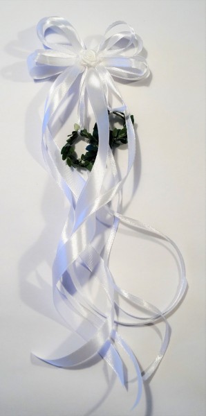 Antennenschleifen zur Hochzeit " Vivien " SCH0042 im 10er Set - weiss