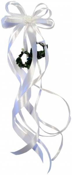 Antennenschleifen zur Hochzeit " Vivien " SCH0042 im 10er Set - weiss