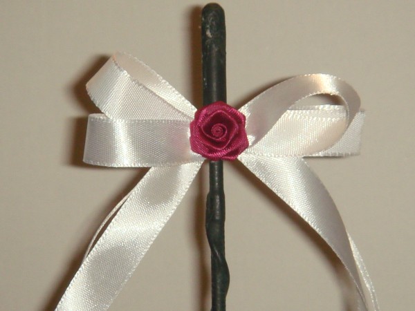 Antennenschleifen " Leni " zur Hochzeit SCH0046 im 25er Set - weiss, bordeaux