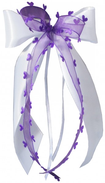 Antennenschleifen " Aurelia " zur Hochzeit im 10er Set SCH0050 - weiß, lila