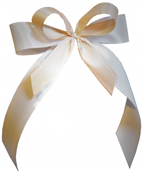 Antennenschleifen " Lisa " zur Hochzeit SCH0073 im 25er Set - weiß, aprikot