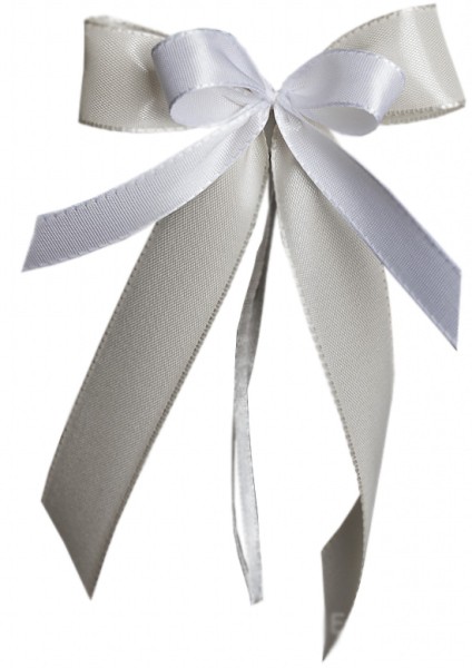 Antennenschleifen " Lisa " zur Hochzeit SCH0077 im 25er Set - creme, weiß