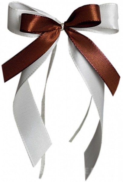 Antennenschleifen " Lisa " zur Hochzeit SCH0097 im 25er Set - creme, braun