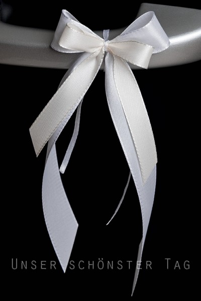 Antennenschleifen " Lisa " zur Hochzeit SCH0098 im 25er Set - weiß, creme, champagner, ivory