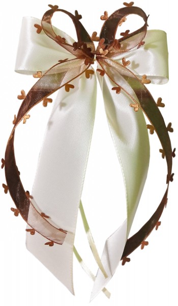Antennenschleifen " Aurelia " zur Hochzeit im 10er Set SCH0107 - creme, braun