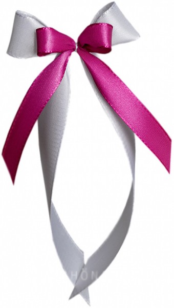 Antennenschleifen " Lisa " zur Hochzeit SCH0120 im 25er Set - weiß, pink