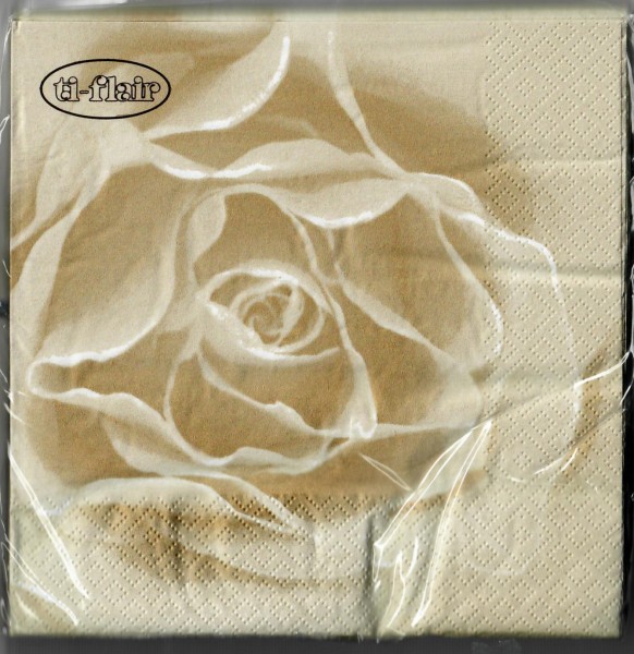 20 Servietten zur Hochzeit Rosen gold SV0002