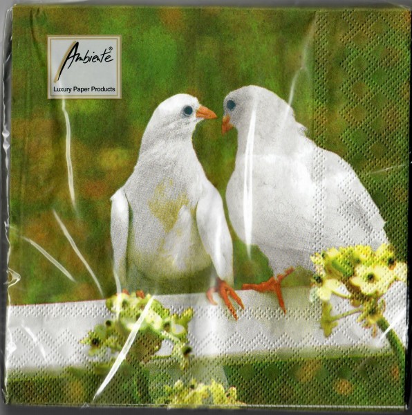 20 Servietten zur Hochzeit Taubenpaar Tauben SV0013