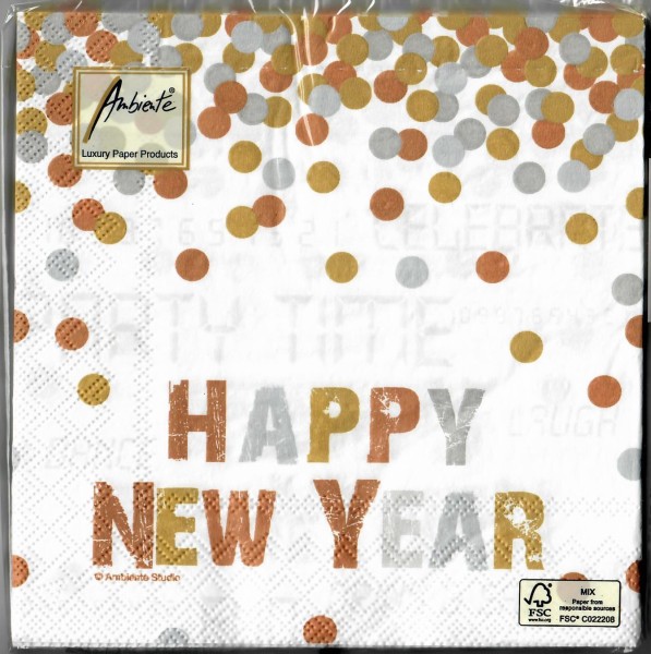 20 Servietten Happy New Year Sylvester SV0054