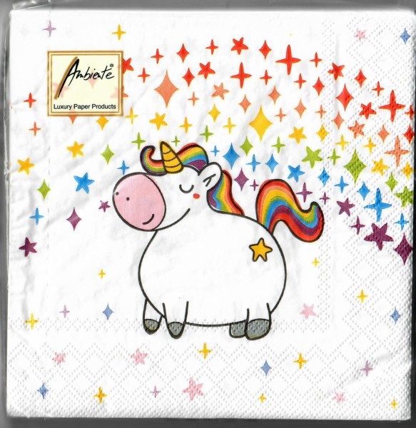 20 Servietten Einhorn Regenbogen Geburtstag SV0055