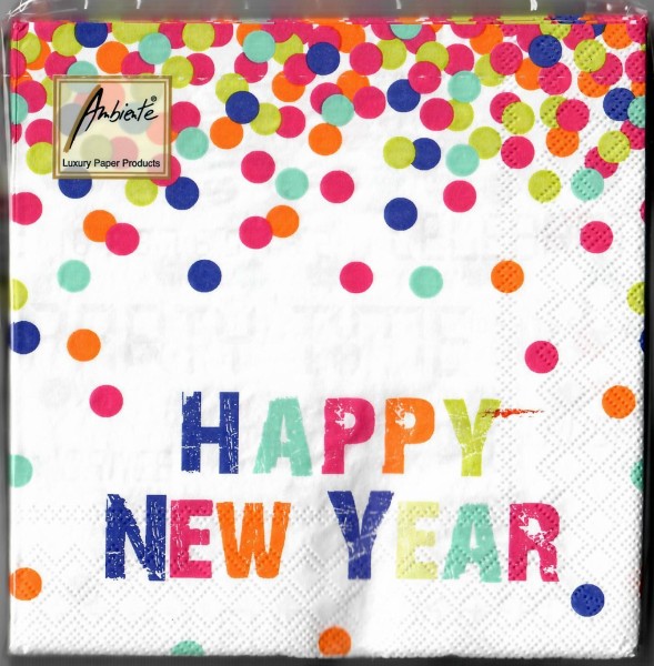 20 Servietten Happy New Year Sylvester SV0058