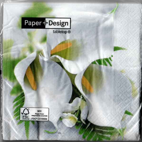 20 Servietten zur Hochzeit Calla SV0067