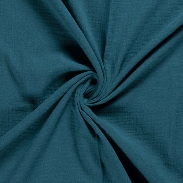 Vermietung von Musselin Stoff Tischläufer ca. 300 cm x 40 cm - Farbe petrol / 5,50 €