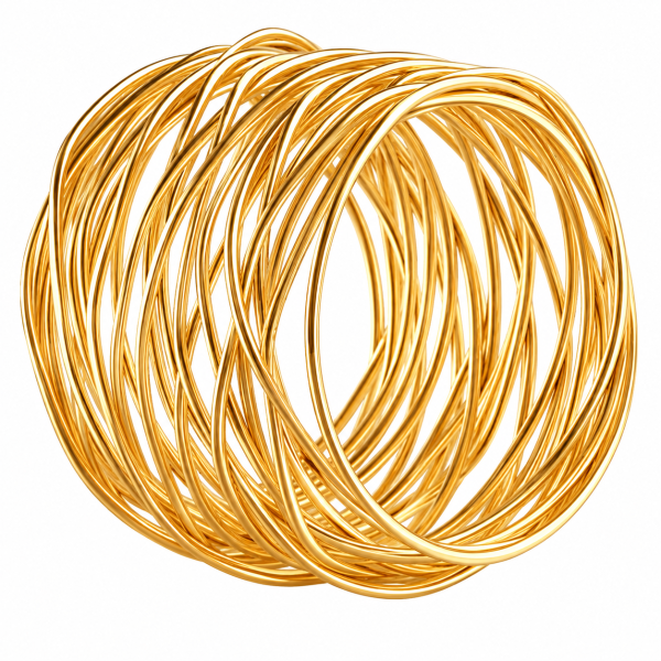 Goldener Serviettenring aus Draht – filigran & elegant | Serviettenring zur Miete / 0,50 €