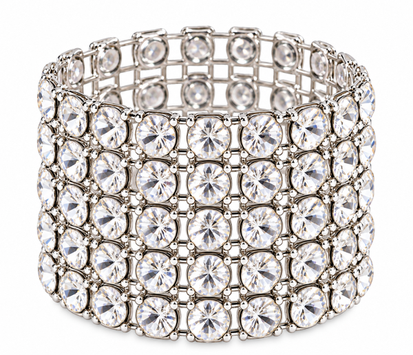Strass-Serviettenring Silber mieten – glamouröse Tischdeko für Hochzeit & Event | 0,40 €