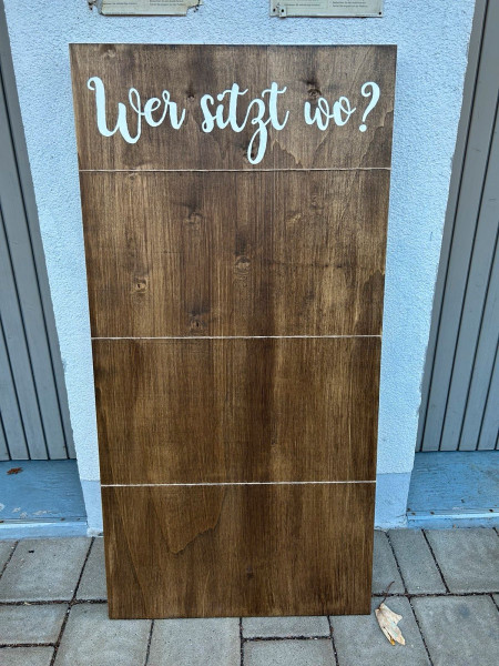 Wer sitzt wo ? Sitzplan zur Hochzeit mieten / 10 €