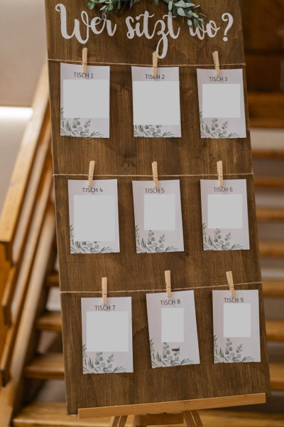 Wer sitzt wo ? Sitzplan zur Hochzeit mieten / 10 €