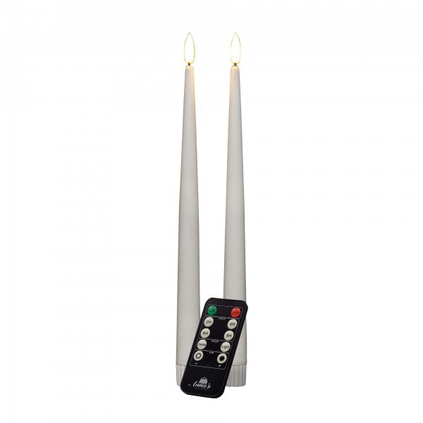Vermietung von LED Stabkerzen zur Hochzeit - 3D Docht, weiß, 30 cm mit Fernbedienung / 1,60 €