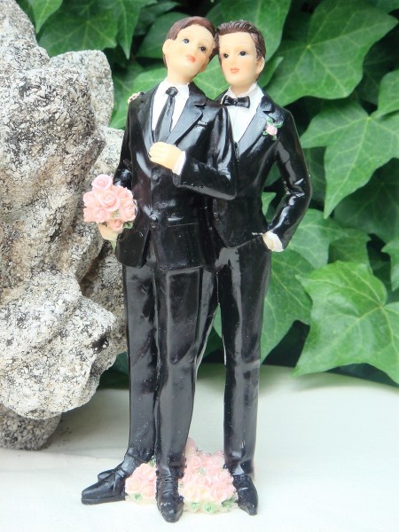 Tortenaufsatz Hochzeit Brautpaar Männer 21 cm Tortendeko Tortendekoration TA0021