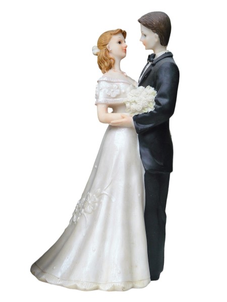 Tortenfigur Tortenaufsatz zur Hochzeit Brautpaar 26 cm TA0036