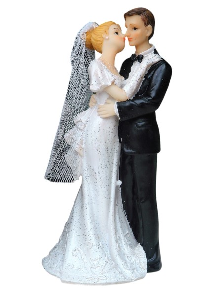 Tortenfigur Tortenaufsatz zur Hochzeit Brautpaar 18 cm TA0046