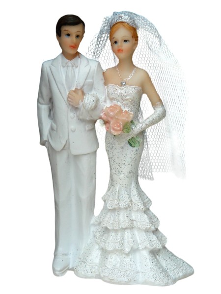 Tortenfigur Tortenaufsatz zur Hochzeit Brautpaar 11 cm TA0057