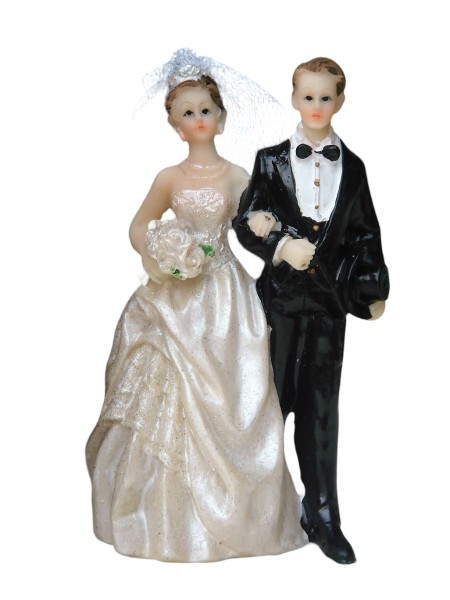 Tortendeko Tortenfigur Tortenaufsatz zur Hochzeit Brautpaar 11,5 cm TA0089