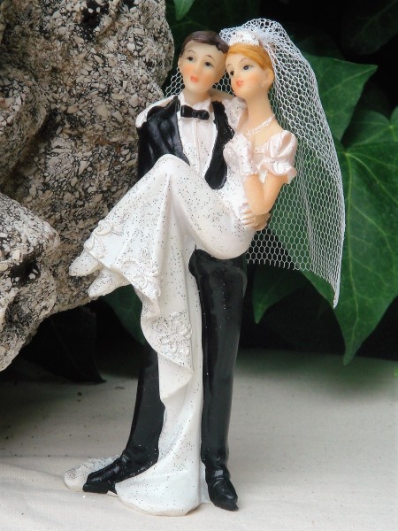 Tortendeko Tortenfigur Tortenaufsatz zur Hochzeit Brautpaar 13 cm TA0096
