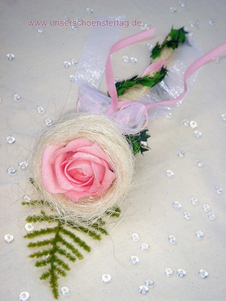 4-tlg. Tischdekoration rosa zur Hochzeit Verlobung Kommunion Konfirmation Taufe Tischdeko TD0020
