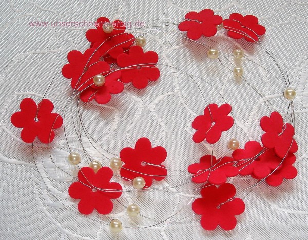 Tischdekoration zur Hochzeit Verlobung Kommunion Tischdeko TD0052 ( 2 - rote Blume )