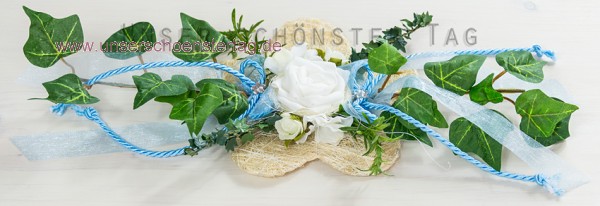 5-tlg. Tischdekoration hellblau zur Hochzeit Taufe Tischdeko TD0062 (4)