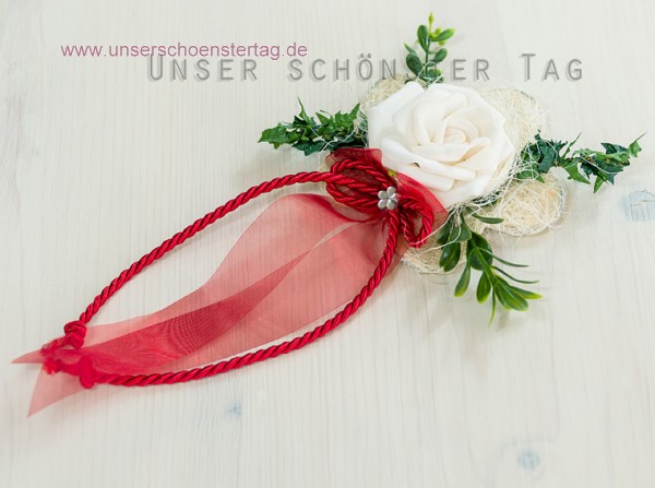 6 x Aufleger Tischdekoration rot zur Hochzeit Taufe Tischdeko TD0064 (3)