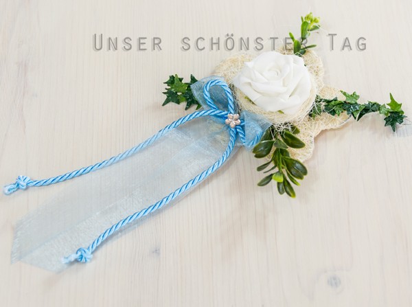 5-tlg. Tischdekoration hellblau zur Hochzeit Taufe Tischdeko TD0062 (4)
