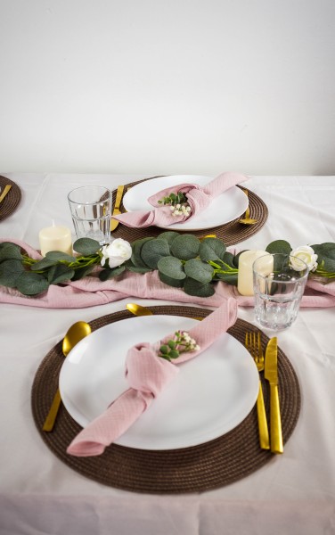 Vermietung von Platzsets creme, rund, Durchmesser: 38 cm, 1,00 EUR / Stück