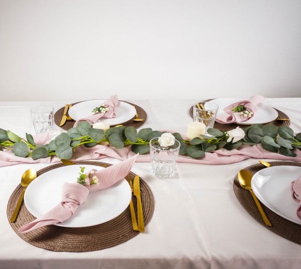 Vermietung von Platzsets creme, rund, Durchmesser: 38 cm, 1,00 EUR / Stück