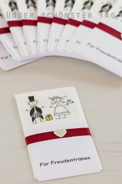 10 Taschentücher Freudentränen Hochzeit TT0003