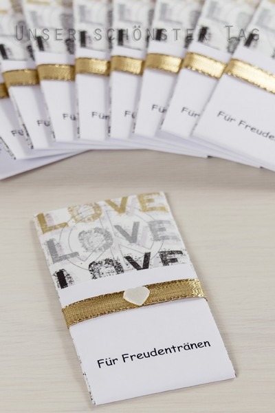 10 Taschentücher Freudentränen Hochzeit TT0021