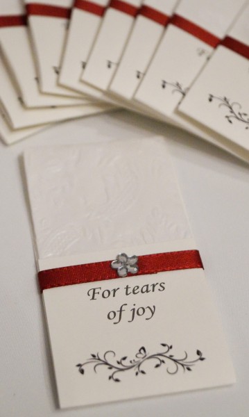 50 handkerchiefs tears of joy wedding TT0056 Freudentränen englisch Hochzeit