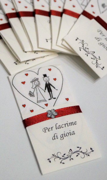 50 fazzoletti - lacrime di gioia - matrimonio - TT0057 Freudentränen italienisch Hochzeit