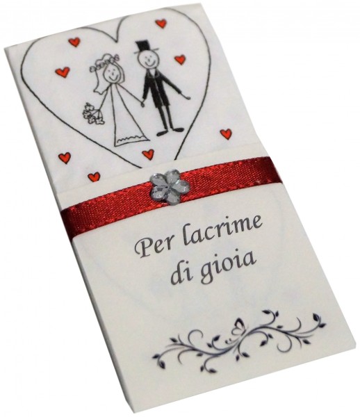 50 fazzoletti - lacrime di gioia - matrimonio - TT0057 Freudentränen italienisch Hochzeit