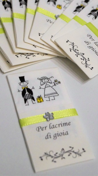 50 fazzoletti - lacrime di gioia - matrimonio - TT0059 Freudentränen italienisch Hochzeit
