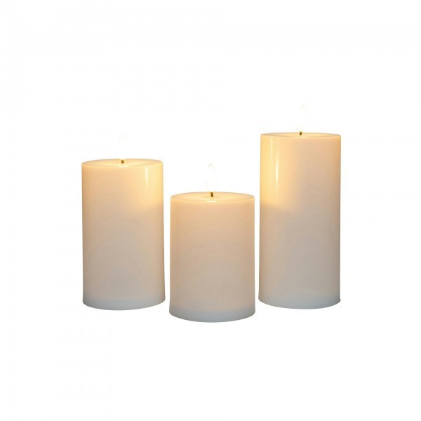 Vermietung von 3 LED Votivkerzen zur Hochzeit - weiß / 7 €