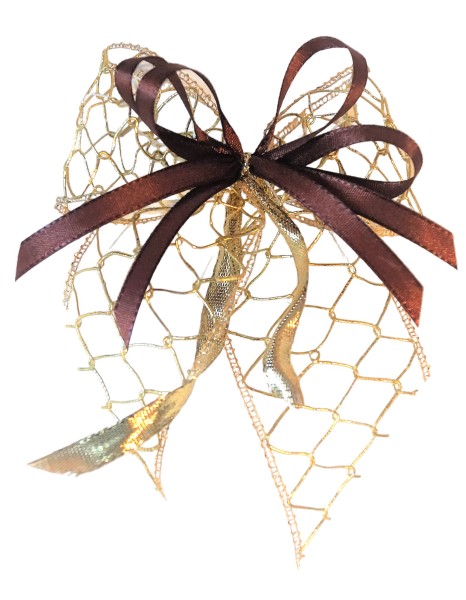 Weihnachtsschleifen Schleifen Geschenke Weihnachten WS1740 im 10er Set - gold, braun
