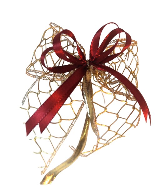 Weihnachtsschleifen Schleifen Geschenke Weihnachten WS1748 im 10er Set - gold, bordeaux