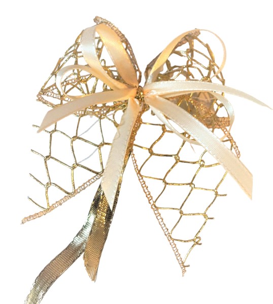 Weihnachtsschleifen Schleifen Geschenke Weihnachten WS1749 im 10er Set - gold, creme