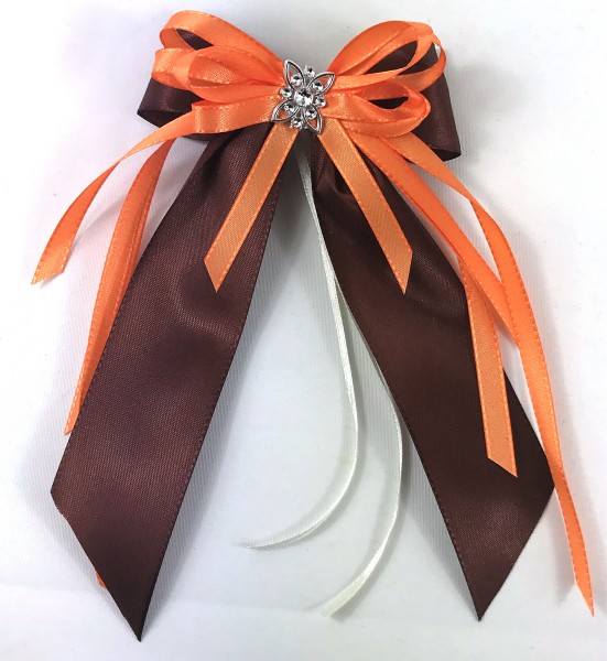 Weihnachtsschleifen Schleifen Geschenke Weihnachten WS1802 im 10er Set - braun, orange